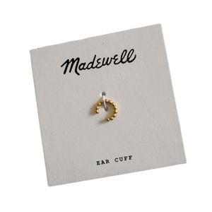 NWOT Madewell Ball Chain Ear Cuff Vintage Gold Finish